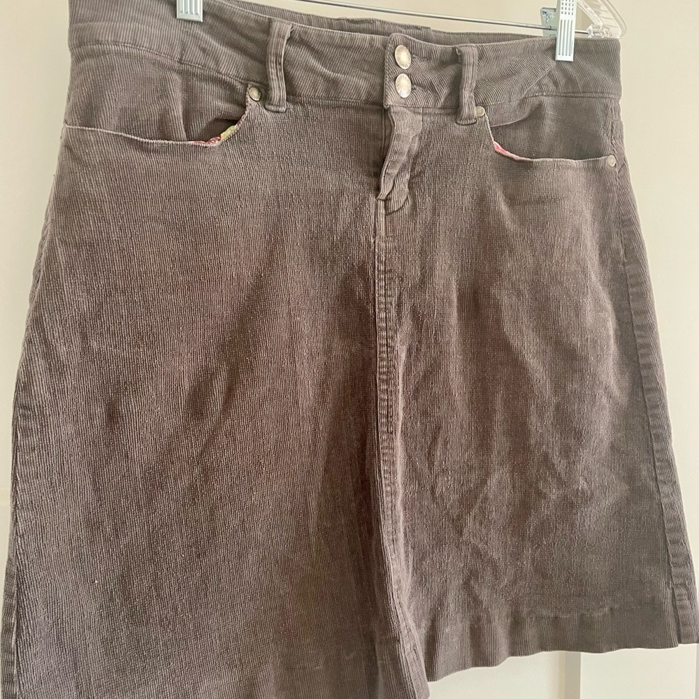 DownEast Gray Corduroy Skirt